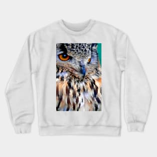 European Eagle Owl Bird of Prey Crewneck Sweatshirt